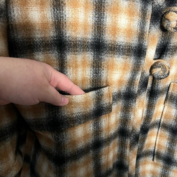 Broadway Vintage Collection New York wool yellow plaid coat - Picture 4 of 4